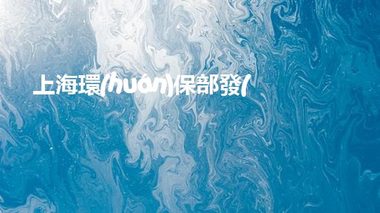 上海環(huán)保部發(fā)布最新治污方案，引領(lǐng)全國(guó)環(huán)保新潮流