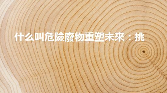 什么叫危險廢物重塑未來：挑戰(zhàn)與機遇并存的新興產(chǎn)業(yè)