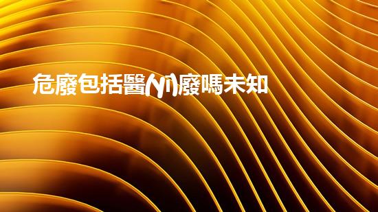 危廢包括醫(yī)廢嗎未知的能源巨頭：探索未來(lái)化工領(lǐng)域的突破性技術(shù)