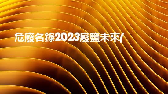 危廢名錄2023廢鹽未來(lái)環(huán)境挑戰(zhàn)：廢棄物處理的創(chuàng)新路徑