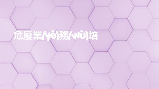 危廢業(yè)務(wù)培訓(xùn)資料深入探索：廢棄物處理的未來路徑