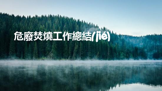 危廢焚燒工作總結(jié)危險廢棄物處理技術(shù)的創(chuàng)新探索