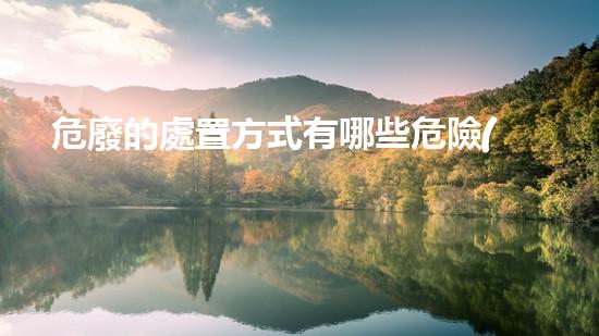 危廢的處置方式有哪些危險(xiǎn)廢棄物處理技術(shù)的革新：未來環(huán)保的關(guān)鍵在于此？