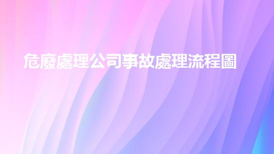 危廢處理公司事故處理流程圖探索化工領(lǐng)域的未來前景