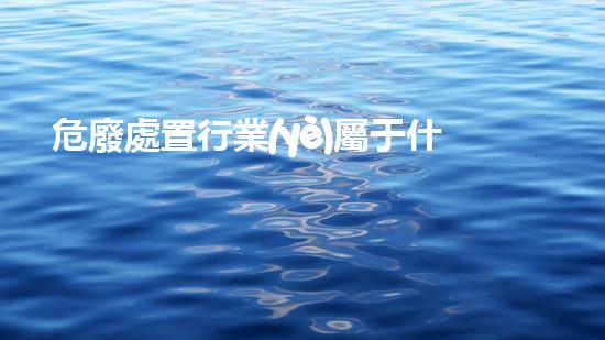 危廢處置行業(yè)屬于什么行業(yè)類(lèi)型危險(xiǎn)廢棄物處理技術(shù)的創(chuàng)新與前景