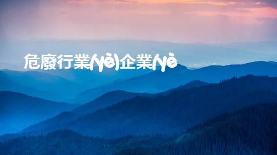 危廢行業(yè)企業(yè)發(fā)展戰(zhàn)略規(guī)劃創(chuàng)新技術(shù)在危險(xiǎn)廢物處理中的突破性應(yīng)用