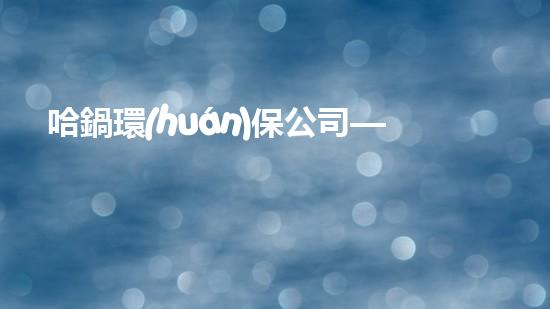 哈鍋環(huán)保公司——推動綠色經(jīng)濟(jì)，引領(lǐng)環(huán)保產(chǎn)業(yè)的新發(fā)展