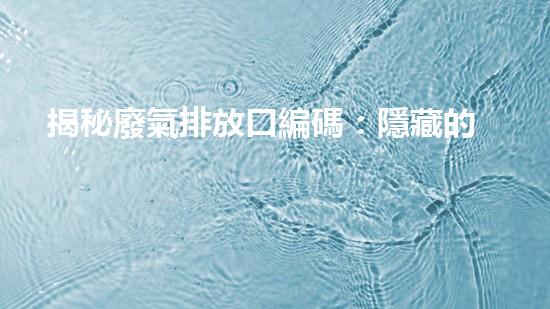 揭秘廢氣排放口編碼：隱藏的環(huán)境污染之謎！